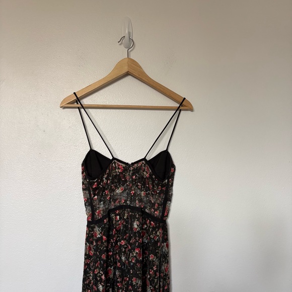 Allen Schwartz Eden Bustier Midi Dress Floral Lace Whimsigoth Size 6 - Picture 9 of 15
